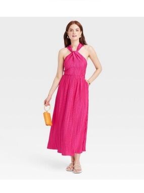 A New Day Fuchsia Pleated dress - XL